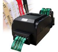 IUBGFTO Macchina da Stampa per Nastri di Raso a 4 Righe per Confezioni Regalo, Macchina da Stampa per Stampa a Caldo per Etichette, Larghezza 12-20 mm, 200 DPI, Supporta Oltre 50 Lingue