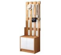 IUBGFTO Mobiletto portascarpe con Ripiani Regolabili, mobiletto portascarpe Moderno con attaccapanni, Organizer per Scarpe con Panca per Scarpe, salvaspazio, per Ingresso, Soggiorno (B 50 cm)