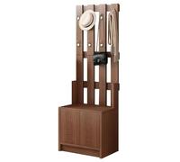IUBGFTO Mobiletto portascarpe con Ripiani Regolabili, mobiletto portascarpe Moderno con attaccapanni, Organizer per Scarpe con Panca per Scarpe, salvaspazio, per Ingresso, Soggiorno (C 50 cm)