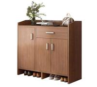 IUBGFTO Mobiletto portascarpe con Ripiani Regolabili, mobiletto portascarpe Moderno con attaccapanni, Organizer per Scarpe con Panca per Scarpe, salvaspazio, per Ingresso, Soggiorno (C 90 cm)