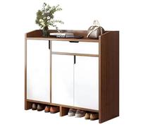 IUBGFTO Mobiletto portascarpe con Ripiani Regolabili, mobiletto portascarpe Moderno con attaccapanni, Organizer per Scarpe con Panca per Scarpe, salvaspazio, per Ingresso, Soggiorno (A 90 cm)
