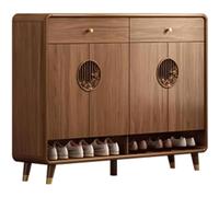 IUBGFTO Mobiletto portascarpe in Stile Cinese, portascarpe in Legno massello, mobiletto portaoggetti con cassetti e Ante, ripiano per Scarpe da Ginnastica/Sandali, Organizer per Scarpe (140x35x100cm)