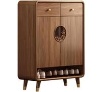 IUBGFTO Mobiletto portascarpe in Stile Cinese, portascarpe in Legno massello, mobiletto portaoggetti con cassetti e Ante, ripiano per Scarpe da Ginnastica/Sandali, Organizer per Scarpe (80x35x100cm)