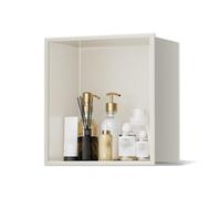 IUBGFTO Nicchia per Doccia in Acciaio Inox Opaco, nicchia da Incasso a Parete, Nessuna piastrella necessaria, mensola portaoggetti per Doccia, nicchia per Bagno (Bianco 12,6x4,9x12,6 Pollici)