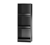IUBGFTO Nicchia per Doccia, in Acciaio Inox, Senza Bisogno di Piastrelle, Contenitore da Incasso, nicchia per WC, Cucina, Camera da Letto, mensola per Bagno (Nero 320x920x125 mm)