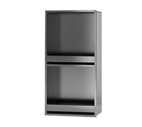 IUBGFTO Nicchia per Doccia, in Acciaio Inox, Senza Bisogno di Piastrelle, Contenitore da Incasso, nicchia per WC, Cucina, Camera da Letto, mensola per Bagno (Grigio 320x620x125 mm)