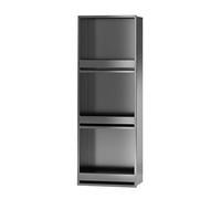 IUBGFTO Nicchia per Doccia, in Acciaio Inox, Senza Piastrelle, con vano portaoggetti da Incasso, per Cucina, Camera da Letto, Bagno, mensola per Bagno (Grigio 320x920x125 mm)