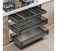 IUBGFTO Organizer per armadietti Estraibili, cassetti per armadietti, Ripiani Estraibili per Cucina, Organizer sottolavello,One Color-820 * 435 * 1 40MM