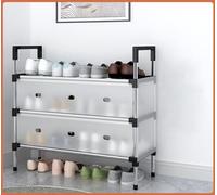 IUBGFTO Piccola scarpiera Leggera, ripiano portaoggetti Antipolvere, Facile da Montare, scarpiera impilabile con Copertura Antipolvere per Ingresso, corridoio e Angolo salvaspazio (Tre)