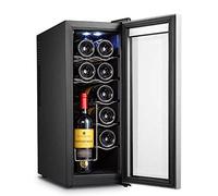 IUBGFTO Piccolo Frigorifero per Vino Domestico, 12 Bottiglie in armadietti, armadietto per Vino Touch Screen 8-18 ° in Zona Termica
