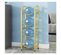 IUBGFTO Portabottiglie da 5 galloni, portabottiglie per Acqua Resistente, ripiano portaoggetti per brocche d'Acqua per casa, Cucina, Ufficio, salvaspazio (Oro 13,8x13,8x42,5 Pollici)