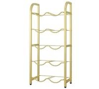 IUBGFTO Portabottiglie da 5 galloni, portabottiglie per Acqua Resistente, ripiano portaoggetti per brocche d'Acqua per casa, Cucina, Ufficio, salvaspazio (Oro 25,6x13,8x55,1 Pollici)