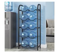 IUBGFTO Portabottiglie da 5 galloni, portabottiglie per Acqua Resistente, ripiano portaoggetti per brocche d'Acqua per casa, Cucina, Ufficio, salvaspazio (Nero 25,6x13,8x55,1 Pollici)
