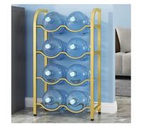 IUBGFTO Portabottiglie da 5 galloni, portabottiglie per Acqua Resistente, ripiano portaoggetti per brocche d'Acqua per casa, Cucina, Ufficio, salvaspazio (Oro 25,6x13,8x42,5 Pollici)