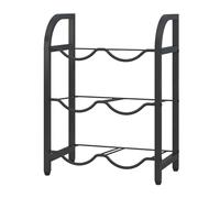 IUBGFTO Portabottiglie da 5 galloni, portabottiglie per Acqua Resistente, ripiano portaoggetti per brocche d'Acqua per casa, Cucina, Ufficio, salvaspazio (Nero 25,6x13,8x31,9 Pollici)