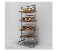 IUBGFTO Portaoggetti per grucce, impilatore Mobile per grucce, portaoggetti in Ferro per Armadio Lavanderia, Ripiani Organizer da Pavimento, 19,6x15,7x46 Pollici (Argento 4 Pezzi)
