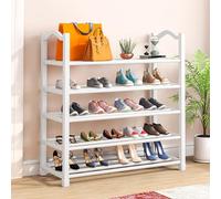 IUBGFTO Scarpiera Multi-Livello, ripiano per Scarpe Largo 25 cm, Passo 170 mm, Organizer per Armadio, corridoio, Ingresso, Porta, dormitorio, Tubo laminare Rimovibile (B 80x25x80CM)