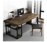 IUBGFTO Scrivania da Gioco in Legno massello Scrivania per Computer con Supporto per CPU, scrivania da Gioco per Ufficio Domestico con Ripiani portaoggetti a Sinistra (A 47x24x30 Pollici)