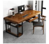 IUBGFTO Scrivania da Gioco in Legno massello Scrivania per Computer con Supporto per CPU, scrivania da Gioco per Ufficio Domestico con Ripiani portaoggetti a Sinistra (B 39x24x30 Pollici)
