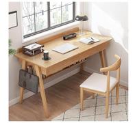 IUBGFTO Scrivania Moderna di metà secolo con cassetti portaoggetti, scrivania per Computer da Ufficio in Legno massello, Tavolo da Studio e postazione di Lavoro (Legno 80 cm/31,5 Pollici)