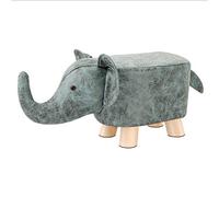 IUBGFTO Sgabello Ottoman Animale Ottoman Elefante Sgabello Poggiapiedi Divano Poggiapiedi Carino Sedia Creativa Regalo Robusto Supporto in Legno Massello per Sala Giochi Sgabello per Scarpe (Verde)