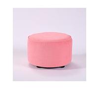 IUBGFTO Sgabello Ottomano Divano in Tessuto Poggiapiedi Sgabello Basso in Legno Massello Sgabello per Cambio Scarpe Nordico Creativo Piccolo Poggiapiedi Soggiorno Sgabello per Scarpe (Rosa Piccolo)