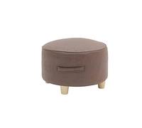 IUBGFTO Sgabello ottomano Divano Sgabello in Pelle Cambio Scarpe poggiapiedi tavolino poggiapiedi Moda Piccola Panca ottomano Soggiorno Camera da Letto Sgabello per Scarpe (Marrone Piccolo)