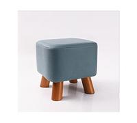 IUBGFTO Sgabello ottomano Ottomano impilabile Poggiapiedi in Legno massello Poggiapiedi Sedile Cambio Scarpe Sgabello Basso Sedia con Gambe in Legno Antiscivolo Sgabello per Scarpe (Medio)