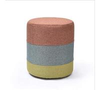 IUBGFTO Sgabello ottomano Ottomano poggiapiedi in Legno Panca Vanity Divano Pouf Tavolino per Camera da Letto Molo Seduta Toletta Poggiapiedi Sgabello per Scarpe (Arancione Argento)