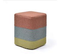 IUBGFTO Sgabello ottomano Ottomano poggiapiedi in Legno Panca Vanity Divano Pouf Tavolino per Camera da Letto Molo Seduta Toletta Poggiapiedi Sgabello per Scarpe (Arancio Quadrato)