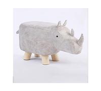 IUBGFTO Sgabello ottomano Poggiapiedi e Pouf per Animali Piccolo poggiapiedi in Legno Pouf per Cartoni Animati Sgabello Creativo Sedia Carina Regali Sgabello per Scarpe (Bianco)
