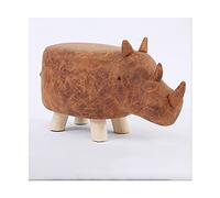 IUBGFTO Sgabello ottomano Poggiapiedi e Pouf per Animali Piccolo poggiapiedi in Legno Pouf per Cartoni Animati Sgabello Creativo Sedia Carina Regali Sgabello per Scarpe (Marrone)