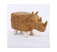 IUBGFTO Sgabello ottomano Poggiapiedi e Pouf per Animali Piccolo poggiapiedi in Legno Pouf per Cartoni Animati Sgabello Creativo Sedia Carina Regali Sgabello per Scarpe (Giallo)