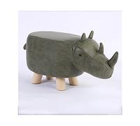IUBGFTO Sgabello ottomano Poggiapiedi e Pouf per Animali Piccolo poggiapiedi in Legno Pouf per Cartoni Animati Sgabello Creativo Sedia Carina Regali Sgabello per Scarpe (Verde)