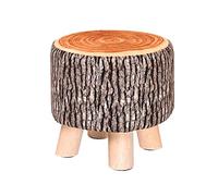 IUBGFTO Sgabello ottomano Poggiapiedi in Legno massello Modello in Tessuto Divano ottomano Poggiapiedi Sgabello Cambio Scarpe Sgabello Basso in Legno massello Sedia Sgabello per Scarpe (Ceppo)