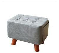 IUBGFTO Sgabello ottomano Poggiapiedi in Pelle Pouf Piccola Panca in Legno Cambio per Interni Scarpe Poggiapiedi Arredamento Semplice per Esterni Soggiorno Sgabello per Scarpe da Ingresso (Altro)