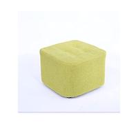 IUBGFTO Sgabello ottomano Poggiapiedi ottomano in Tessuto Poggiapiedi Pouf e Seduta Poggiapiedi Super Morbido Decorativo per Soggiorno Camera da Letto Sgabello per Scarpe (Verde)