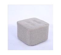 IUBGFTO Sgabello ottomano Poggiapiedi ottomano in Tessuto Poggiapiedi Pouf e Seduta Poggiapiedi Super Morbido Decorativo per Soggiorno Camera da Letto Sgabello per Scarpe (Naturale)