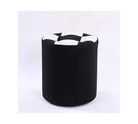 IUBGFTO Sgabello ottomano Rotondo ottomano per Interni ed Esterni Divano poggiapiedi Sgabello Moda Creativa poggiapiedi Pigro per Patio Giardino Campeggio o casa Sgabello per Scarpe (Nero Medio)