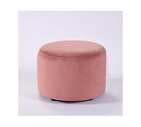 IUBGFTO Sgabello ottomano Rotondo ottomano poggiapiedi Sgabello Sedile Pouf ottomano poggiapiedi con Gambe in Legno Antiscivolo Moderno Decorativo Sgabello per Scarpe da Soggiorno (Rosa)