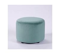 IUBGFTO Sgabello ottomano Rotondo ottomano poggiapiedi Sgabello Sedile Pouf ottomano poggiapiedi con Gambe in Legno Antiscivolo Moderno Decorativo Sgabello per Scarpe da Soggiorno (Verde)