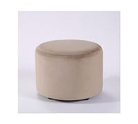 IUBGFTO Sgabello ottomano Rotondo Poggiapiedi ottomano Sgabello Pouf Poggiapiedi ottomano con Gambe in Legno Antiscivolo Sgabello Decorativo Moderno per Scarpe da Soggiorno (Naturale)
