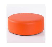 IUBGFTO Sgabello ottomano Sgabelli Rotondi e Pouf creatività alla Moda Sgabello tavolino con Tappetino Antiscivolo Sgabello da Pranzo per Divano Cuscino per Scarpe Sgabello (Arancione Piccolo)