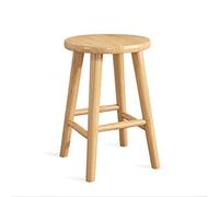 IUBGFTO Sgabello ottomano Sgabello in Legno massello Sgabello Rotondo in Legno per Uso Domestico Piccolo Sgabello da Bar da Cucina in Stile Moderno e Minimalista Sgabello per Scarpe (Naturale 40 cm)
