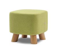 IUBGFTO Sgabello ottomano Sgabello per Divano in Legno massello Poggiapiedi ottomano Panca Corta Creativa Poggiapiedi per mobili Moderni Decorazione Sgabello per Scarpe (Verde)
