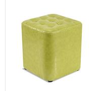 IUBGFTO Sgabello ottomano Sgabello Piccolo Pouf in Pelle Cerata ad Olio Poggiapiedi ottomano Poggiapiedi Panca Corta Poggiapiedi Sedia Divano Seduta Sgabello per Scarpe (Verde CH)