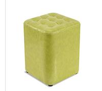 IUBGFTO Sgabello ottomano Sgabello Piccolo Pouf in Pelle con Cera d'olio Poggiapiedi ottomano Poggiapiedi Panca Corta Poggiapiedi Sedia Divano Seduta Sgabello per Scarpe (Verde Grande)