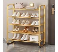 IUBGFTO Upgrade Scarpiera in Metallo Laminato Mesh Shoe Storage Organizer Scaffali, Scaffale per Scarpe per Armadio Ingresso Corridoio Camera da Letto Soggiorno, Salvaspazio (5 Strati 60 cm)