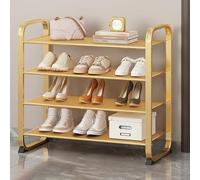 IUBGFTO Upgrade Scarpiera in Metallo Laminato Mesh Shoe Storage Organizer Scaffali, Scaffale per Scarpe per Armadio Ingresso Corridoio Camera da Letto Soggiorno, Salvaspazio (4 Strati 60 cm)