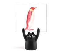 Iucn - Porta memo a forma di pinguino imperatore, motivo: animali in via di estinzione, decorazione a forma di gatto nero